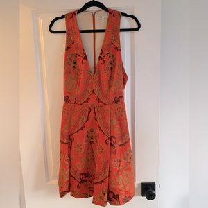 Alice + Olivia Mollie Brocade Fit-and-Flare Dress